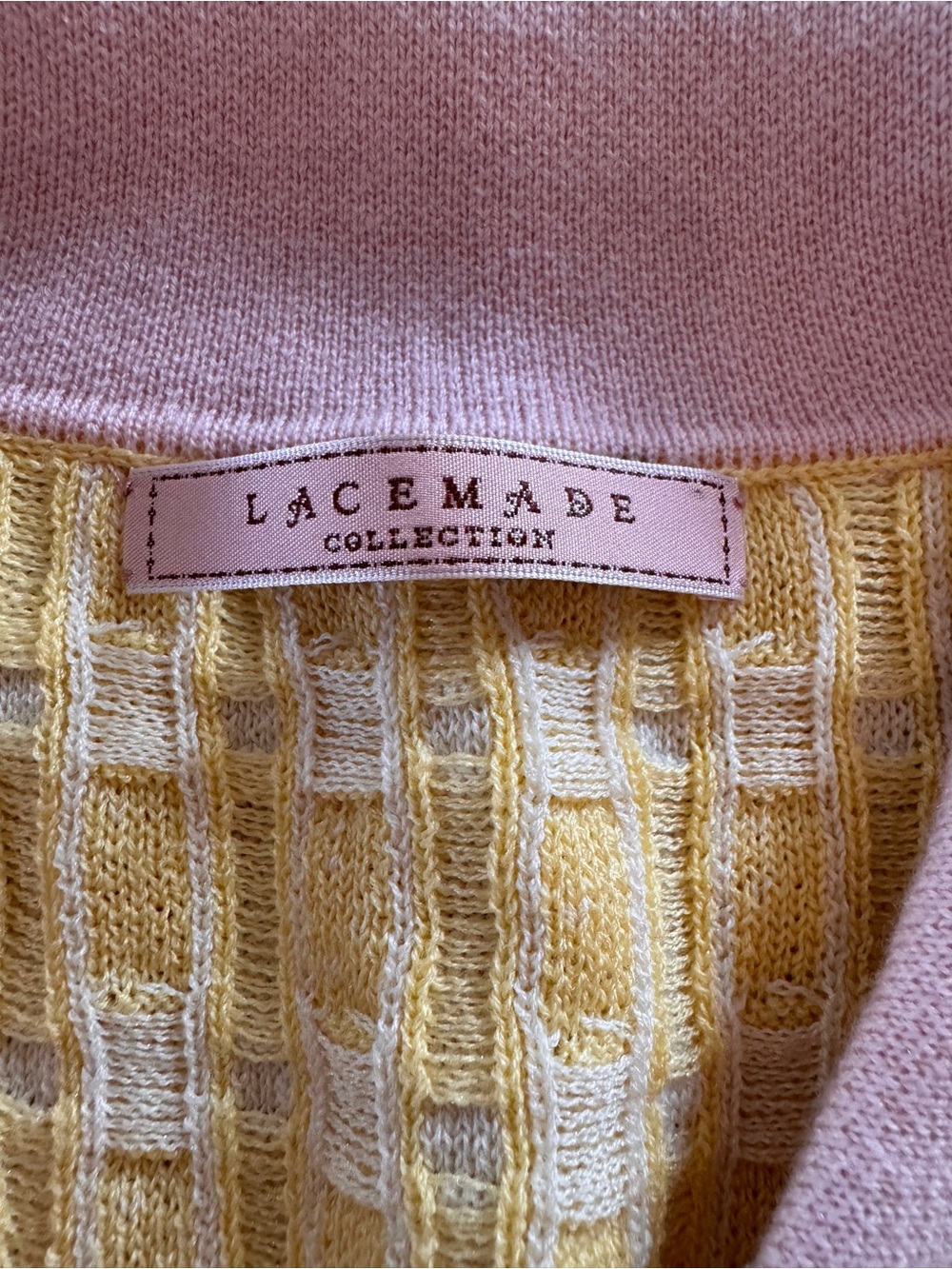 Lacemade Yellow flowered Knit Skirt with Blue Ruffle Hem & Matching Sweater Set - Picture 4 of 10